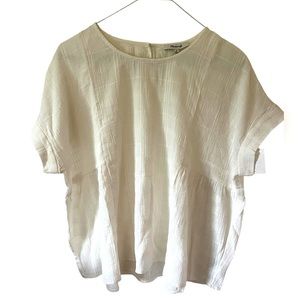 Madewell oversized white blouse size Medium, wide sleeve, for loose slouchy look